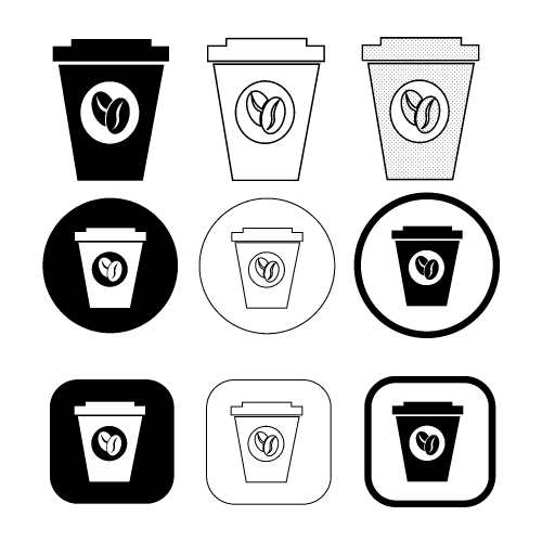Simple coffee icon sign design