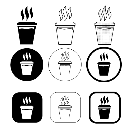 Simple coffee icon sign design