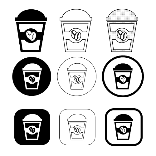 Simple coffee icon sign design