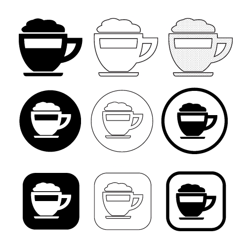 Simple coffee icon sign design