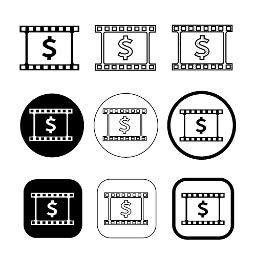 Simple Dollar money icon sign design