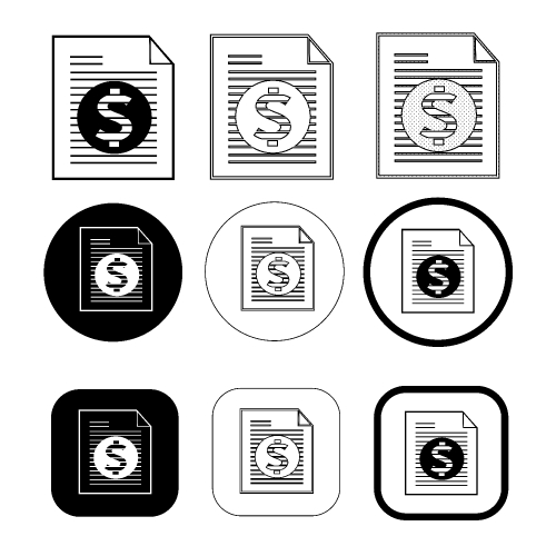 Simple Dollar money icon sign design