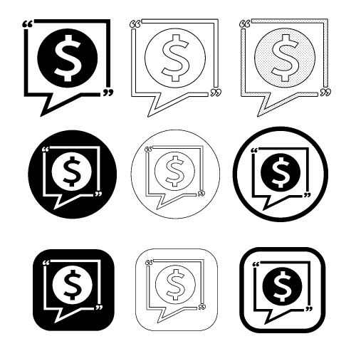 Simple Dollar money icon sign design