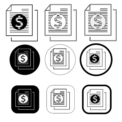 Simple Dollar money icon sign design