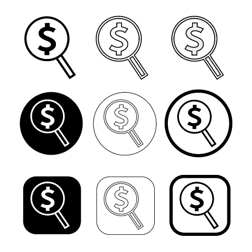 Simple Dollar money icon sign design