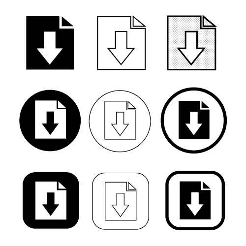 Simple download icon sign design