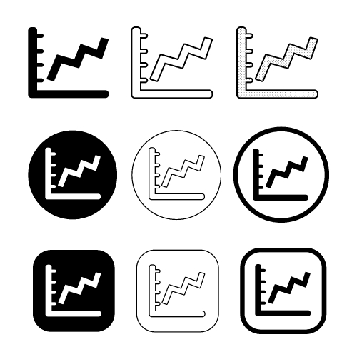 Simple Graph chart icon sign design