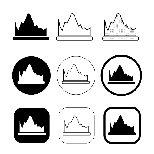 Simple Graph chart icon sign design