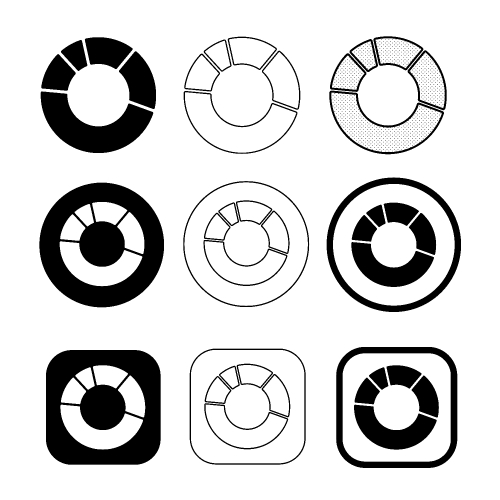 Simple Graph chart icon sign design