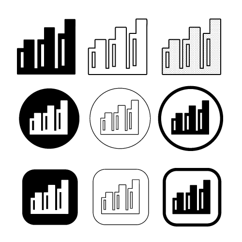 Simple Graph chart icon sign design