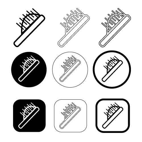 Simple Hair Brush Icon sign design