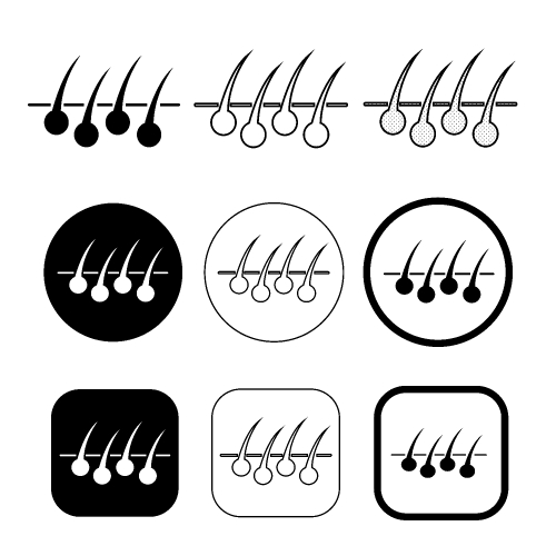 simple hair icon sign design