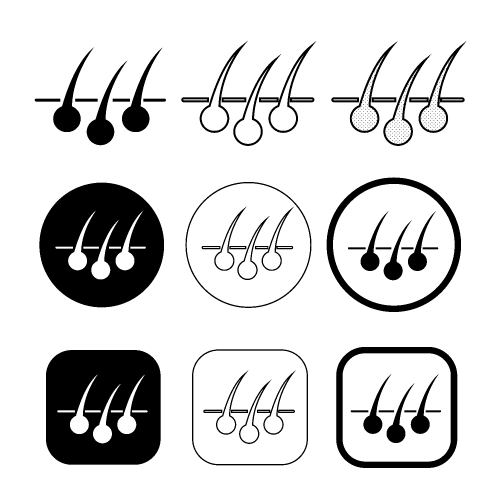 simple hair icon sign design