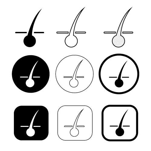 simple hair icon sign design