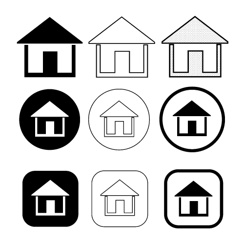 Simple home icon sign design