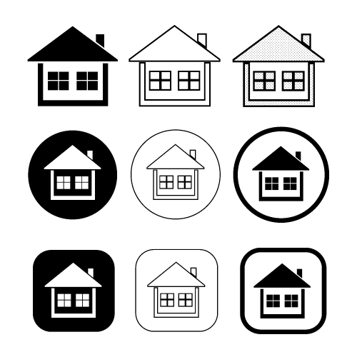 Simple home icon sign design