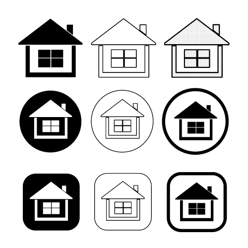 Simple home icon sign design