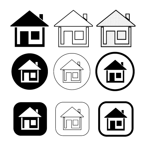 Simple home icon sign design