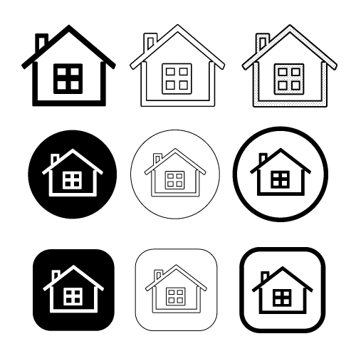 Simple home icon sign design