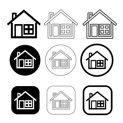 Simple home icon sign design