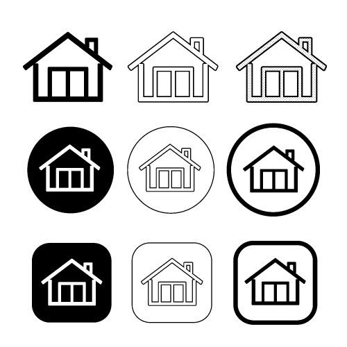 Simple home icon sign design