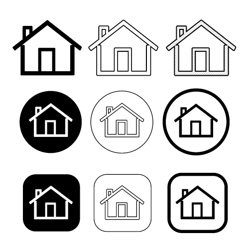 Simple home icon sign design