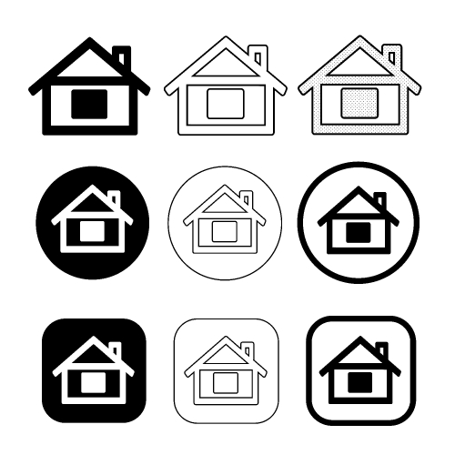 Simple home icon sign design