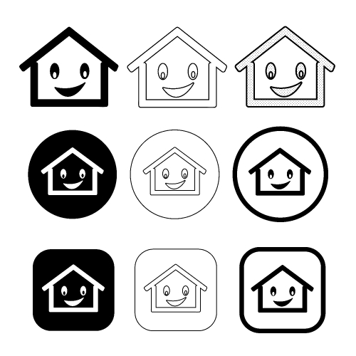 Simple home icon sign design