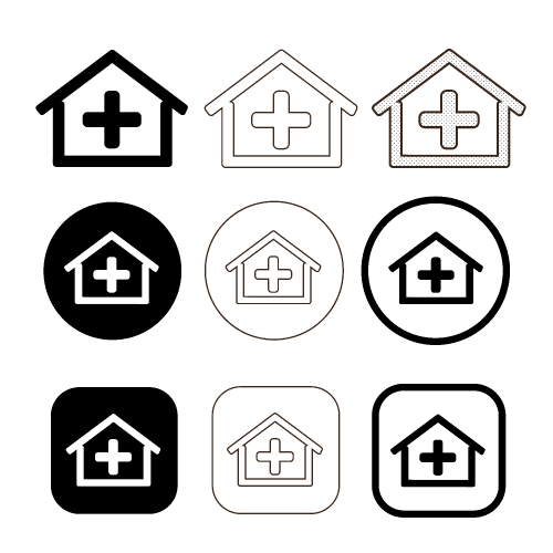 Simple home icon sign design