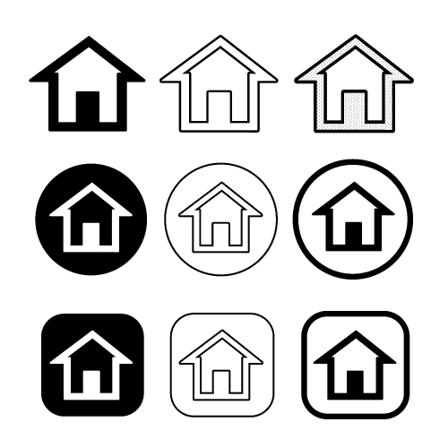 simple house and home icon symbol sign