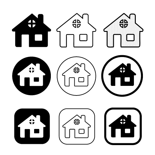 simple house and home icon symbol sign