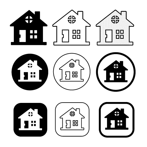 simple house and home icon symbol sign