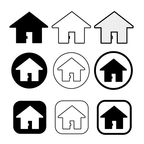 simple house and home icon symbol sign