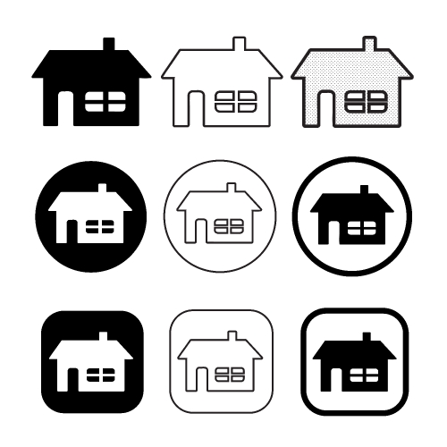 simple house and home icon symbol sign