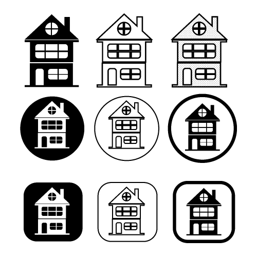 simple house and home icon symbol sign