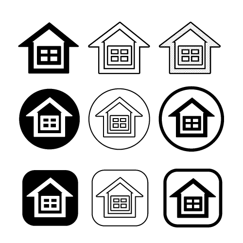 simple house and home icon symbol sign