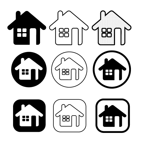 simple house and home icon symbol sign