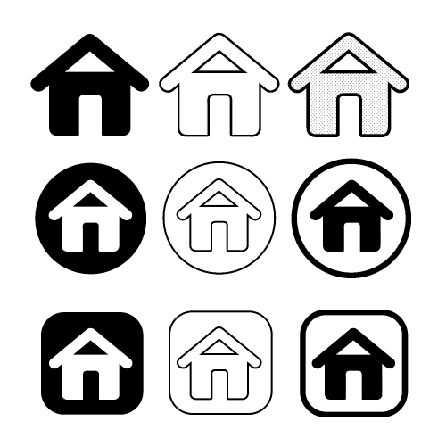 simple house and home icon symbol sign