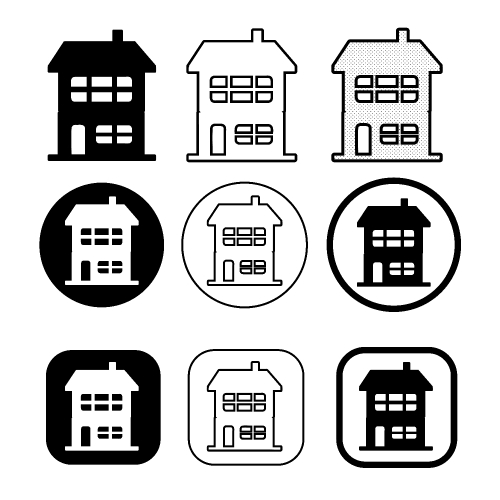 simple house and home icon symbol sign