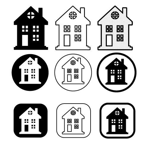 simple house and home icon symbol sign