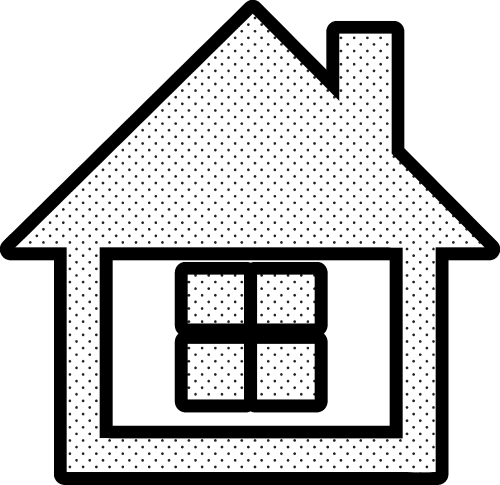 simple house symbol and home icon sign