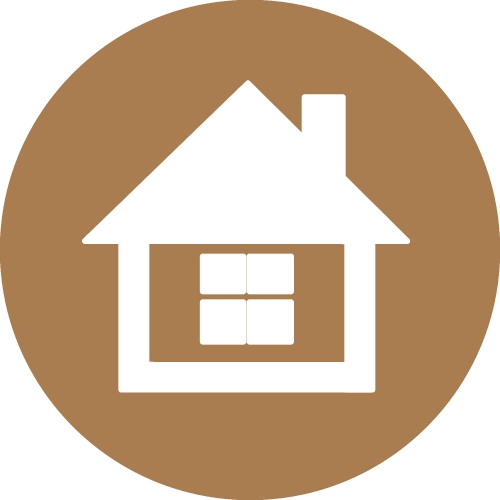 simple house symbol and home icon sign