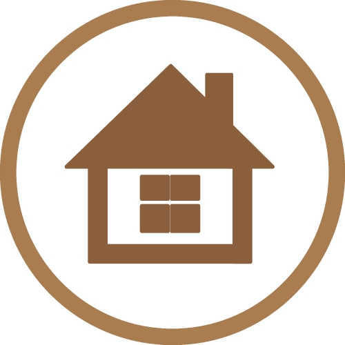 simple house symbol and home icon sign