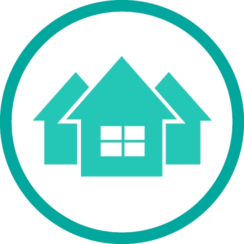 simple house symbol and home icon sign