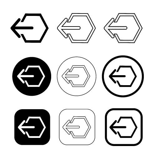 simple Logout sign icon sign design