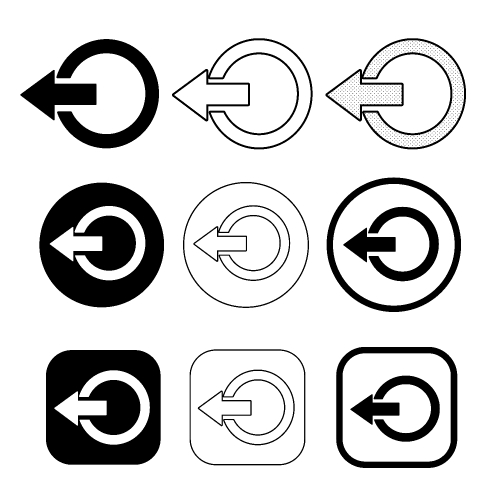 simple Logout sign icon sign design