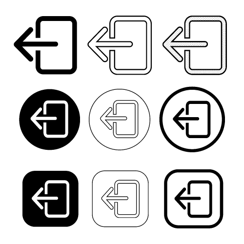 simple Logout sign icon sign design
