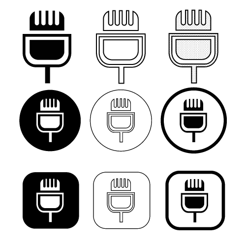 Simple microphone icon sign design