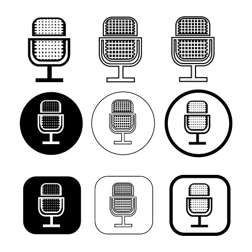 Simple microphone icon sign design