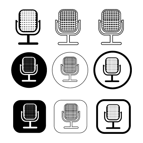 Simple microphone icon sign design